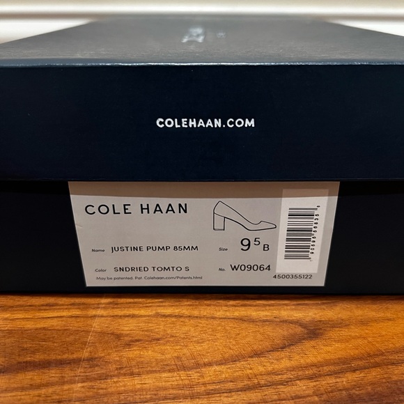 Cole Haan Justine Pump Suede 3.5” Size 9 Sundried Tomato NEW - Picture 7 of 7